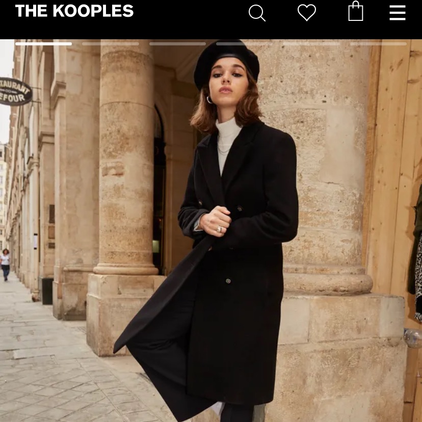 Nwt The Kooples Luxury Wool Double Breasted Designer Long Midi Length Coat